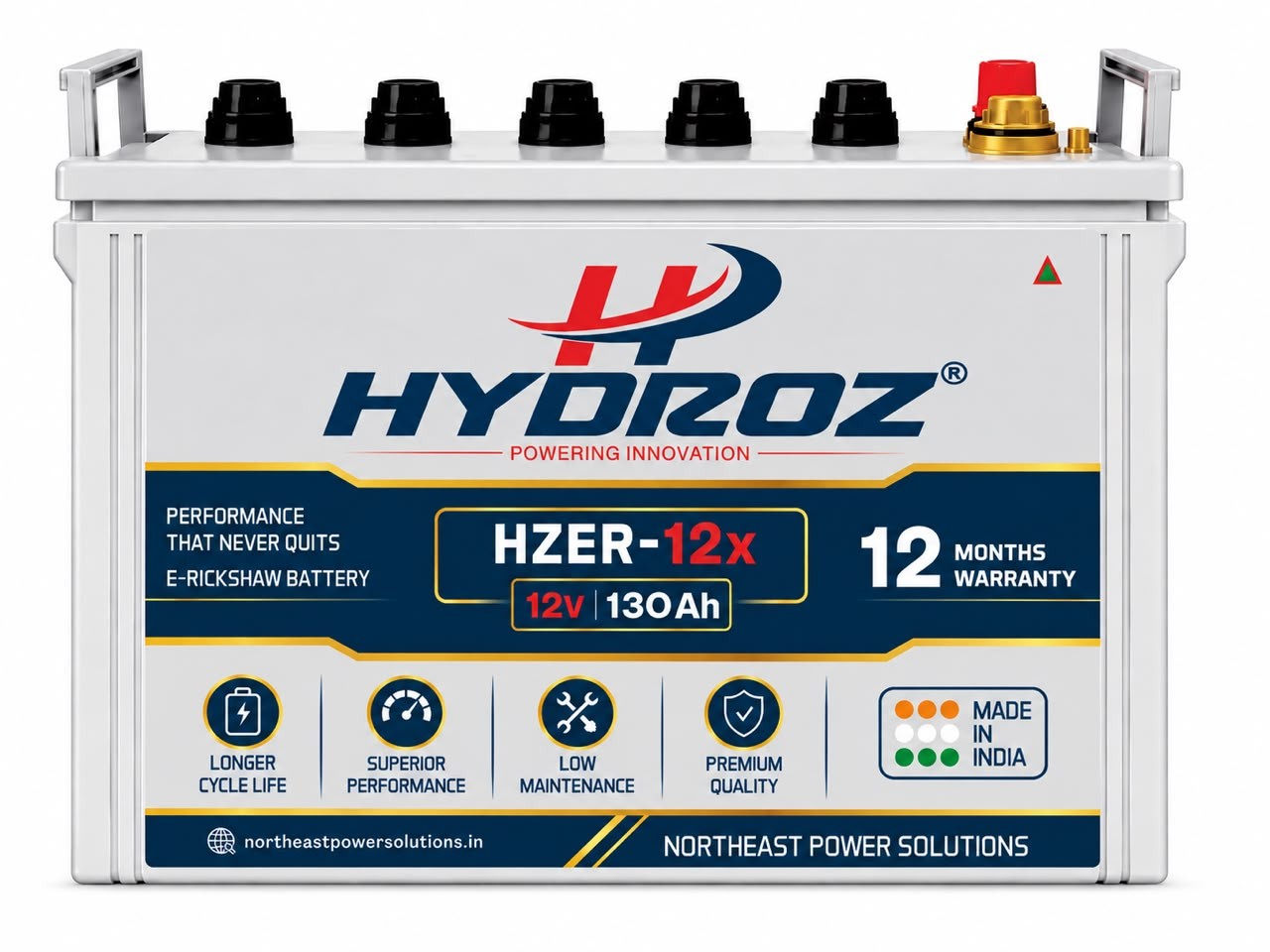 HYDROZ HZER-12x E-Rickshaw Battery