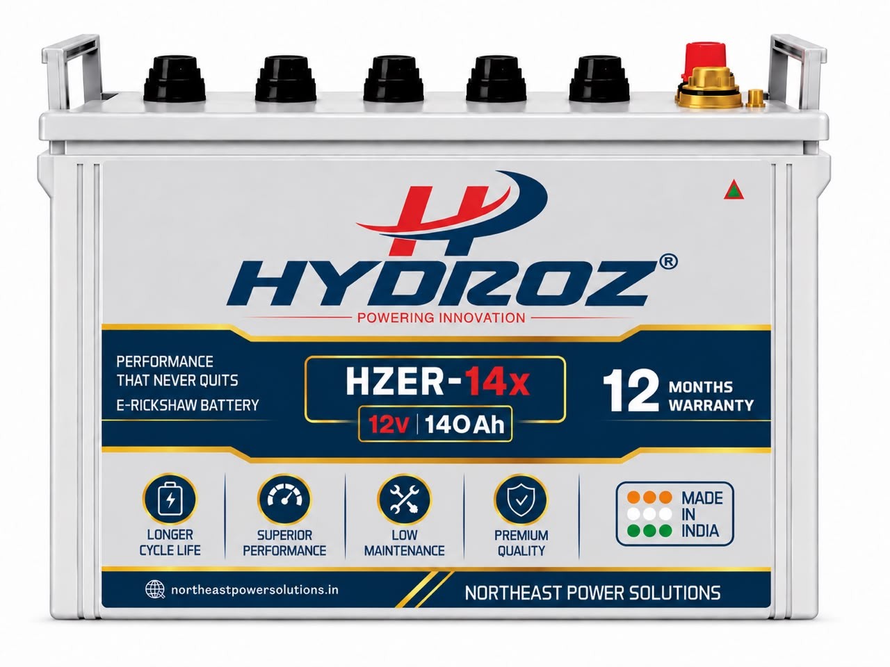 HYDROZ HZER-14x E-Rickshaw Battery