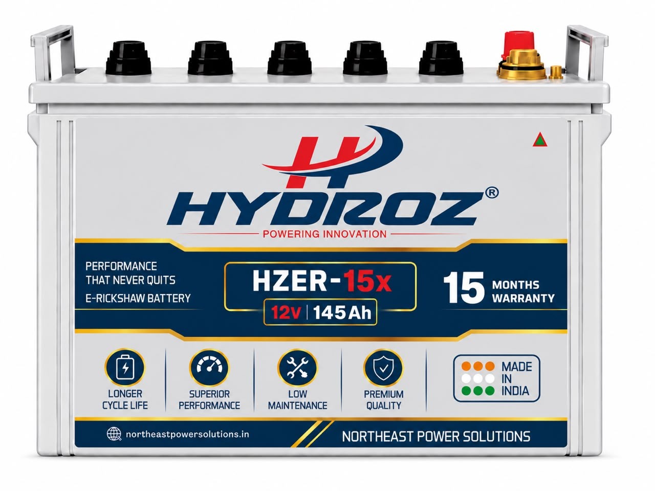 HYDROZ HZER-15x E-Rickshaw Battery