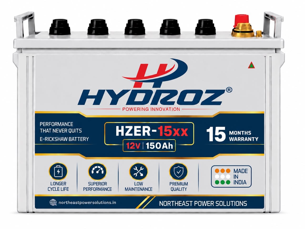 HYDROZ HZER-15xx E-Rickshaw Battery