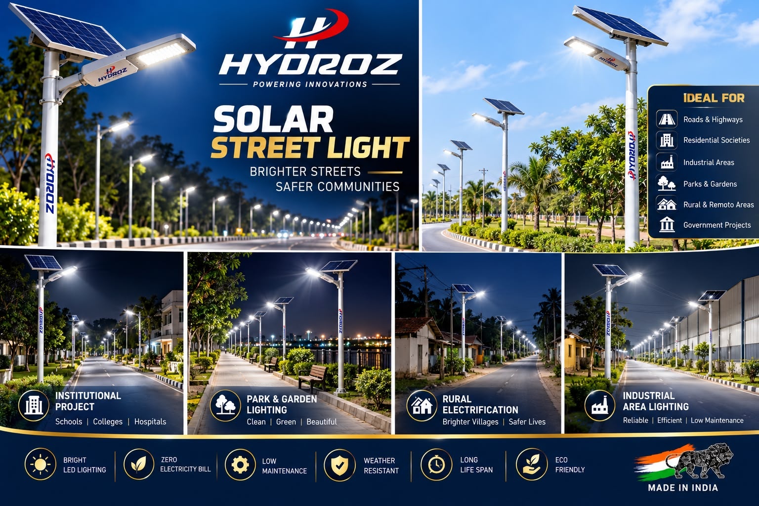HYDROZ Solar Street Light Overview